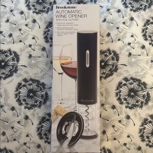 Brookstone Electric Wine Opener - Black and Silver